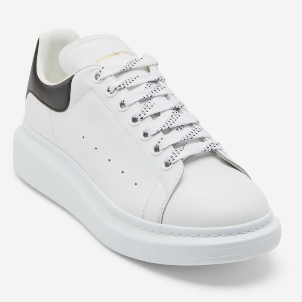 Auth New Alexander McQueen Men’s Oversized Platform Sneaker in White/Black
